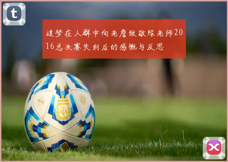 追梦在人群中向老詹致敬绿老师2016总决赛失利后的感慨与反思