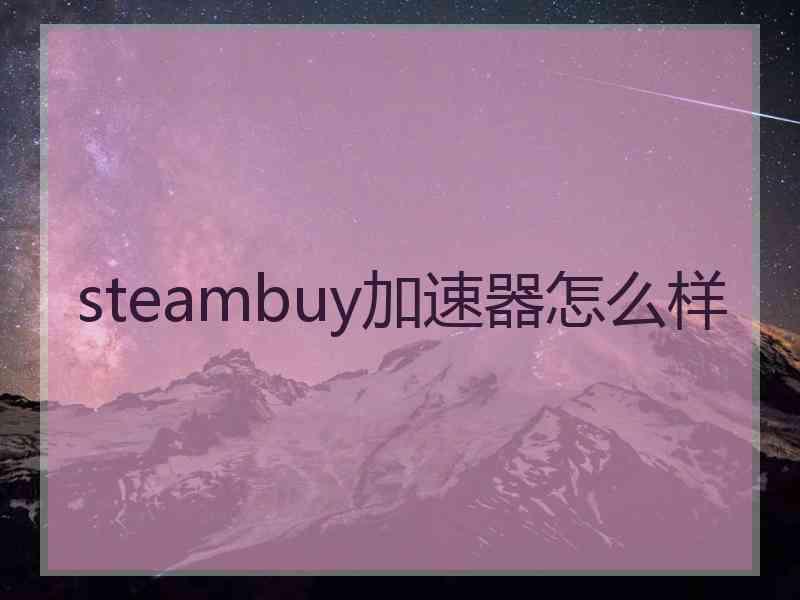 steambuy加速器怎么样