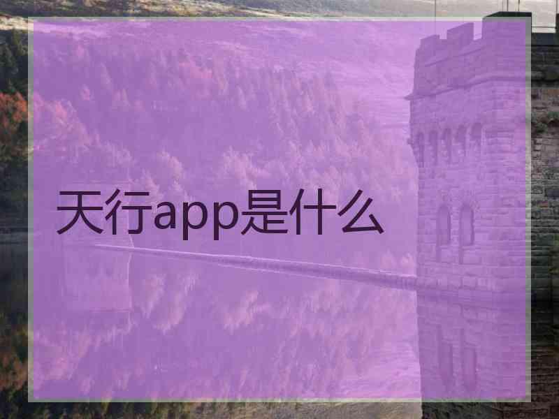 天行app是什么