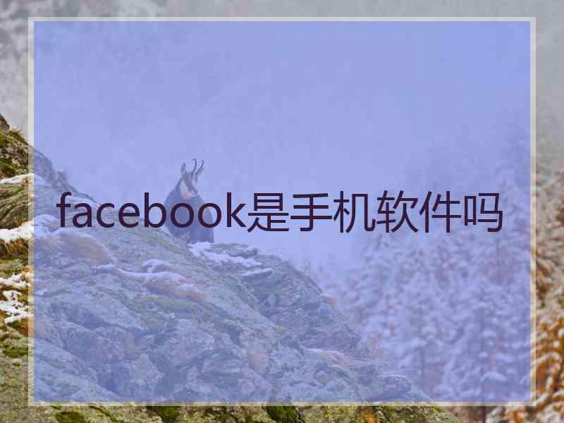 facebook是手机软件吗