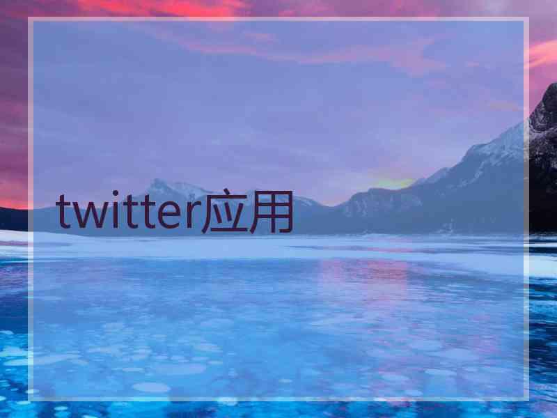 twitter应用