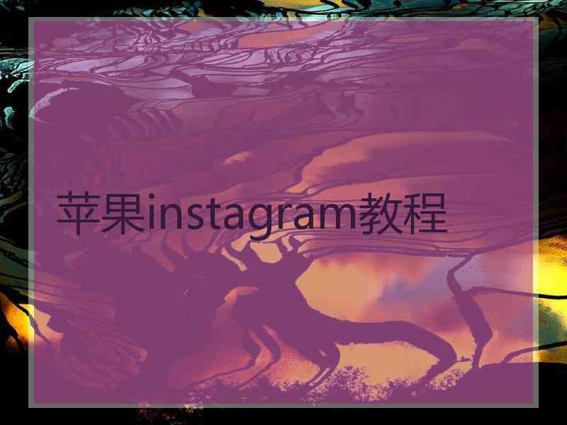 苹果instagram教程